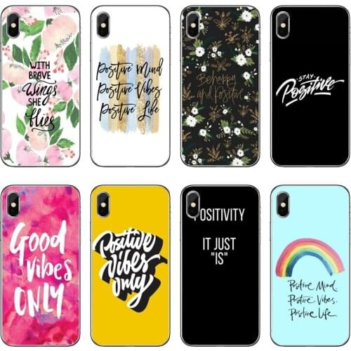Positive Good Vibe Quotes Silicone Phone Case For Huawei P30 P20 Pro P10 P9 P8 Lite Y5 Y6 Y7 Y9 Prime P Smart Plus 2018 2019