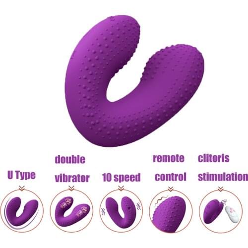 Wireless Control Vibrator U Type 10 Speed Vibrating Sex Toys For Woman Clitoral Stimulator G Spot Massage Female Masturbator