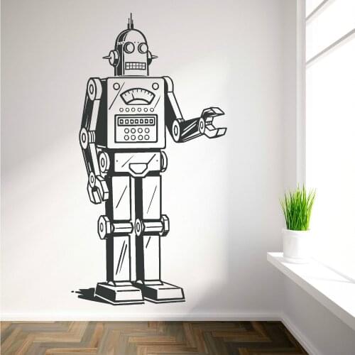 ROBOT Vinyl wall art sticker decal boys bedroom CHILDRENS ROOM Nursery Wall Decals adesivo de parede mural Art home decor D537