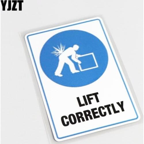 YJZT 8CM*12.2CM Beautiful Lift Correctly Car Window Sticker Decal PVC 13-0379