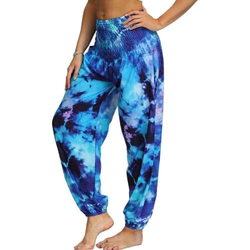 Womens Harem Hippie Yoga Pants Floral Boho Lounge Beach Print Genie Aladdin Clothing