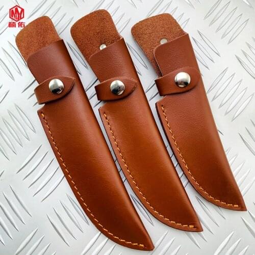 1PC High-Grade Cowhide Scabbard Knife Case Outdoor Small Straight Knife Case Outdoor Portable Knife Sheath