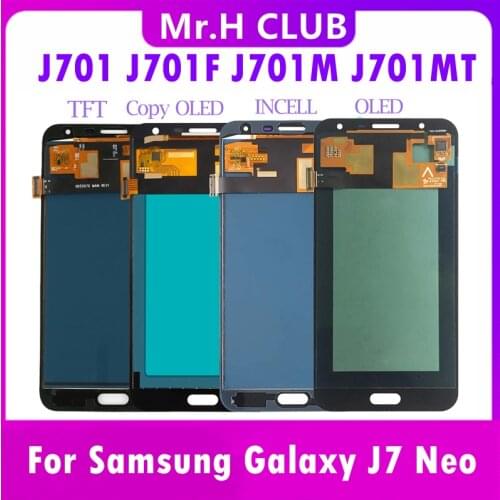 100% Tested LCD For Samsung Galaxy J7 neo J701 J701F J701M J701MT LCD Display Touch Screen Assembly Replacement AAA