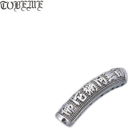 100% 925 Silver Buddhist Jewelry Beads 925 Sterling E Mi Tuo Fo Beads Good Luck Jewelry Loose Beads DIY Jewelry Findings