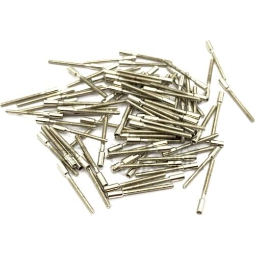 100PCS/set Stainless Steel Watch Stem Extension Extender 0.9mm Pole Wristwatch Winding Rod Bar For Watch Repair Tool parts