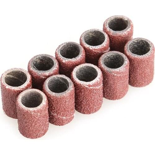 100 Pcs Professional Nail Manicure Sanding Bands Grit File Sand Piece Grinding Polisher Bits Set SANA889