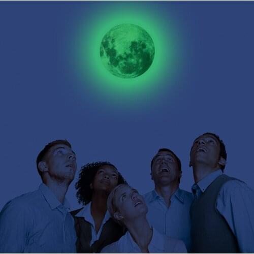 12-30cm Earth Moon Star 3D Luminous Wall Sticker Glow In The Dark Sticker For DIY Children Kids Room Wall Sticker Home Decoratio