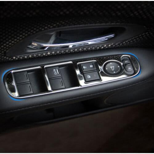 4 Pcs/set Stainless Steel Car Interior Window Lifter Panel Sticker for Honda HRV HR-V VezeL LHD 2014 2015 2016