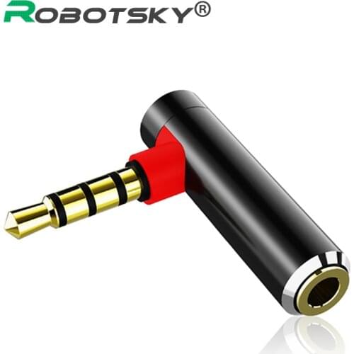 L Shape 3.5mm Audio Adapter 3.5 Jack Male to Female Audio Converter Adapter for Aux Speaker Cable Headphone Car Jack 3.5MM