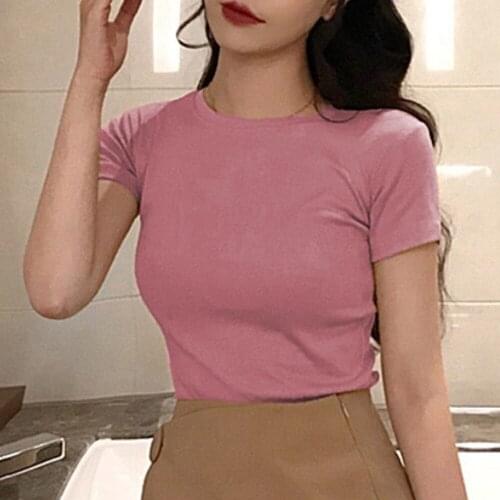 Женские однотонные футболки Cofekate China At AliExpress