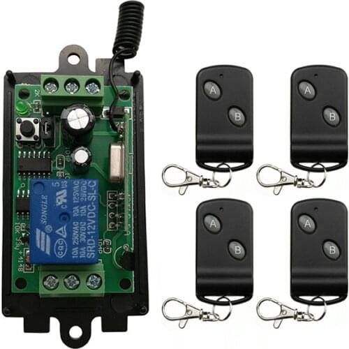 DC 9V 12V 24V 1 CH 1CH Relay Receiver Transmitter Light Lamp LED Remote Control Switch Power Wireless Switch Lock Unlock