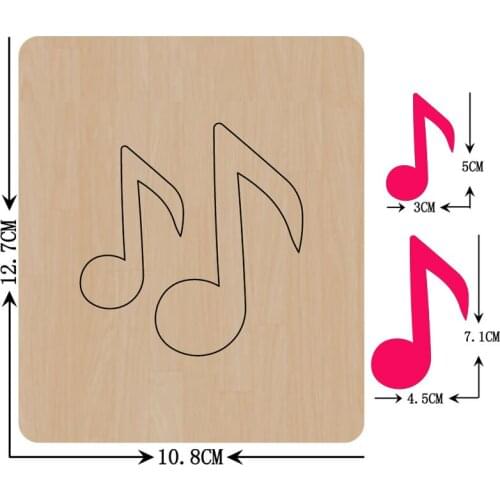 Music Note Wooden Cutting Dies Mould For Cutter Leather Cloth Fabric Fit Common Die Cutting Machines on the Market 2021 New