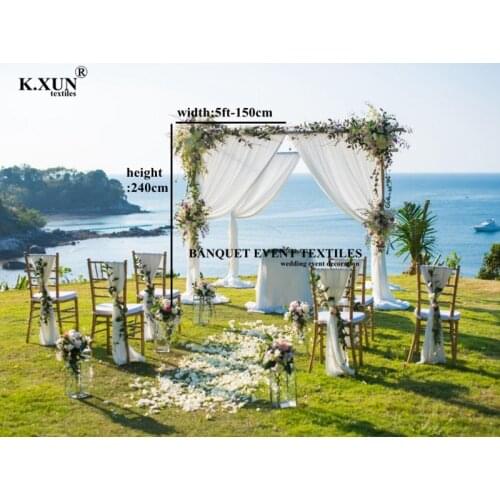 Hot Sale 1.5x2.4m Backdrop Curtain Out Door Wedding Drapery Ice Silk Stage Background Wedding Wall Event Party Decoration