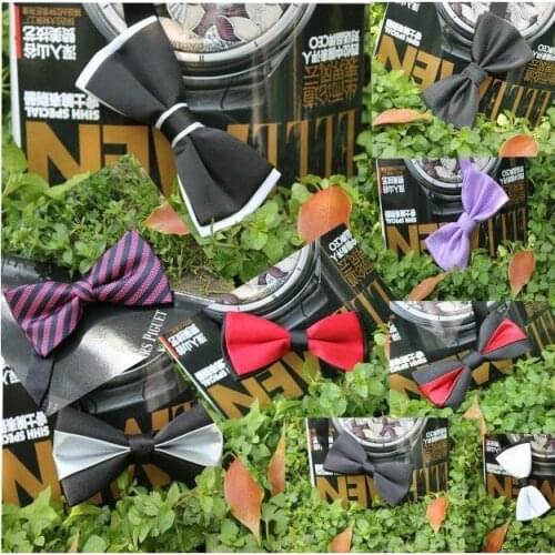 Hot burst of section 38 optional new fashion mens bow tie wedding tie dress / solid color tie