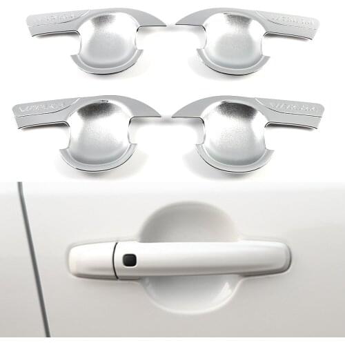 Chrome Door Handle Bowl Frame Trim Cover For Suzuki Vitara 2016 2017 2018 2019 Car Detector Stick Styling