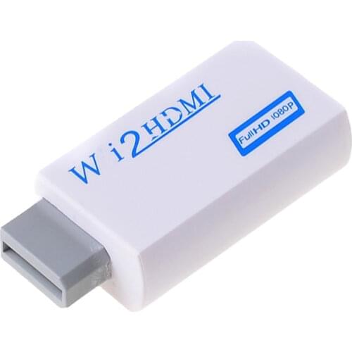 100 PCS Wii Converter Support Full HD 720P 1080P 3.5mm Audio to HDMI -Compatible for Wii 2 Adapter for HDTV Hot Drop Shipping