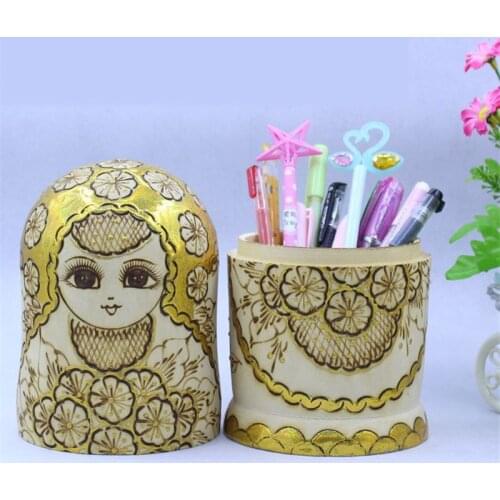 Mnotht Alpine basswood Matryoshka Dolls 10 Layer DIY Education Handmade Crafts L45 Russian Nesting Doll Wooden Ethnic Toys