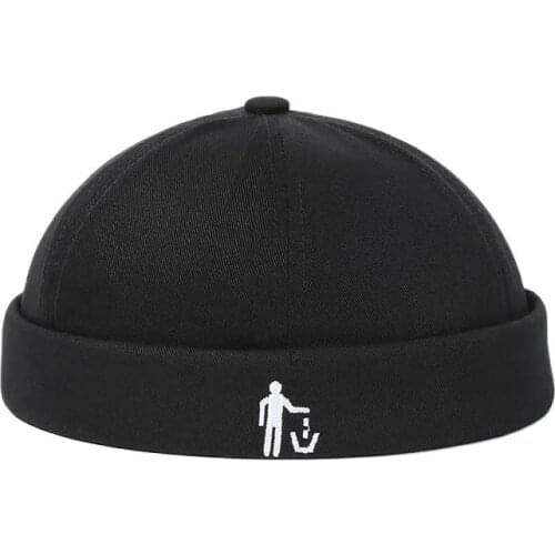 New style men and women hats skull hat beanie sailor hat landlord hat cotton breathable villain embroidery melon leather hat