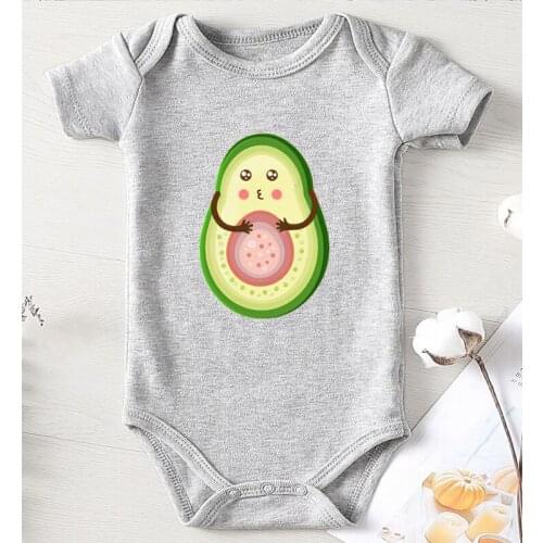 Girl Outfit Print Avocado Cartoon Cute Baby Clothes Boys Winter Infant Clothing Toddler Babies Romper Newborn Baby Onesie