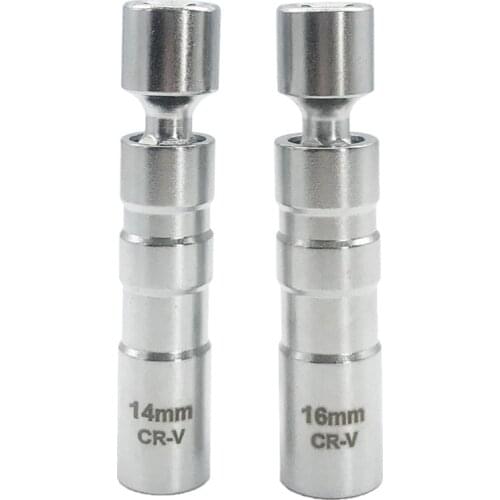 14mm/16mm Thin Wall Car Spark Plug Socket Universal Joint With Magnetic Flexible Socket Wrench Removal Tools