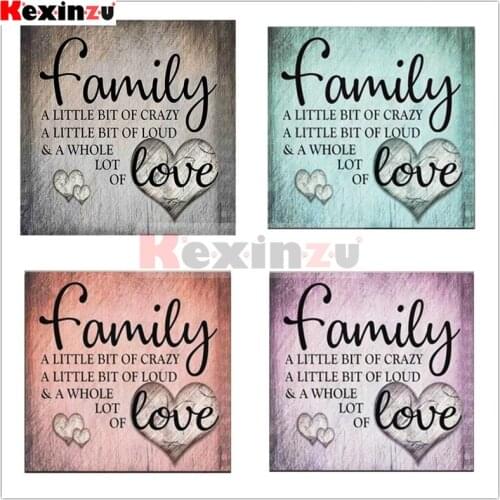 Full Diamond Painting Cross Stitch Mosaic Family Love 5D Diy Square Round Stone Bead Drill 3d Embroidery Rhinestone Gift