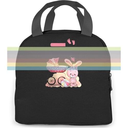 Pregnancy Girl Is Loading Bunny Maternity Perfect Brand Korean Kawaii Trend women men Portable insulated lunch bag adult