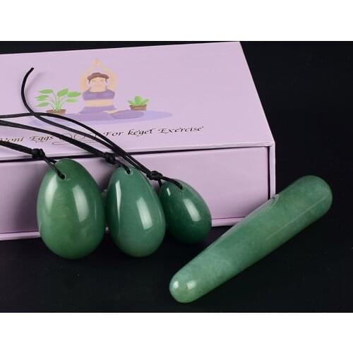Dropshipping Yoni Egg Vaginal Balls Aventurine Jade Egg Exercises Vaginal Muscle Tightening Massage Wand Kegel Exerciser Stone