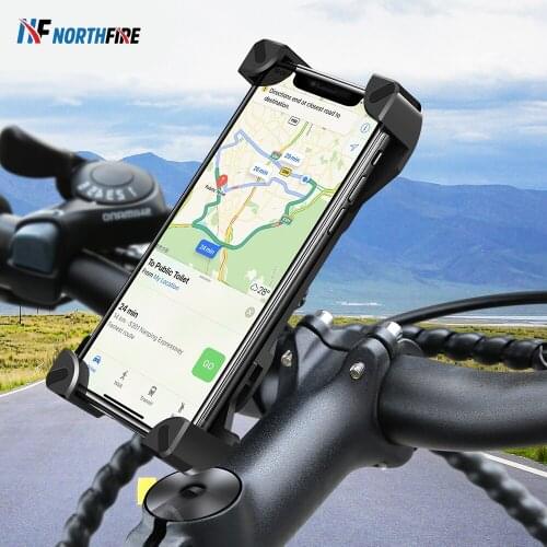 Adjustable Motorcycle Bicycle Holder MTB Bike Handlebar Mount 360 Degree Mobile Phone Holder Clip Stand Bracket For 4-6.5" Inch