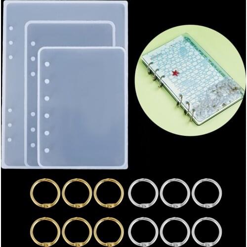 Resin Silicone Mould For DIY Notebook Cover Crystal Epoxy Resin Molds Refill Papers Rings Creative Gift Resin Casting Molds