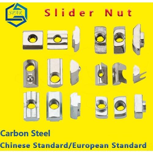 Slider Nut Elastic Nut Slot T-nut Sliding T Nut Roll-in Shrapnel Steel Ball Nuts Semicircular Spring Nut 15Pcs