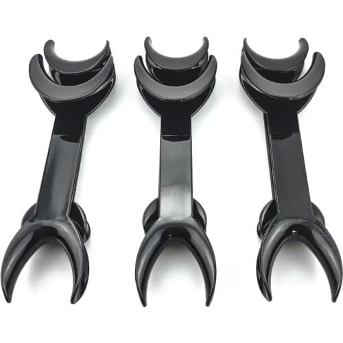 Dental Black Double-headed T-Shape Intraoral Cheek Lip Retractor Opener FOR Dental Clinic Tools