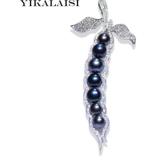 YIKALAISI 2017 NEW 100% natural freshwater pearl pendant 925 sterling silver jewelry pearl choker necklace for women gift