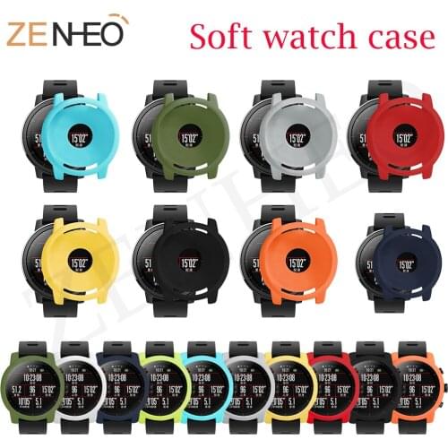 Protector Case for Xiaomi Huami Amazfit 2/2S Stratos Full Frame Soft Silicone Protective Case for amazfit 2 stratos Watch Frame