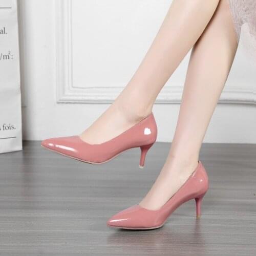 Womens Singles Shoes High Heels Spring and Autumn Pointed Work Profession Fine Fashionable Wild Shoes