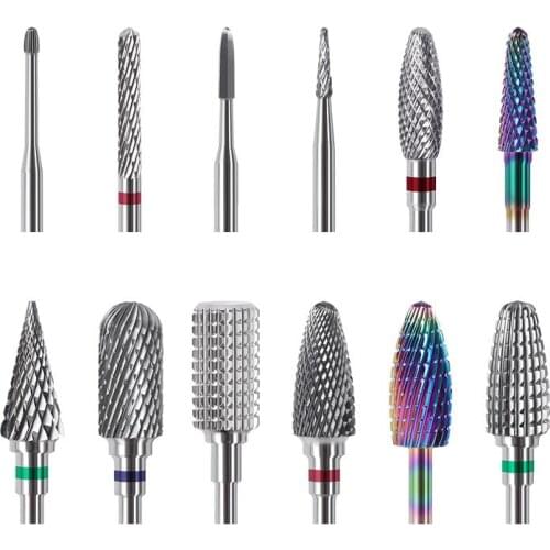 1 pcs Cone Carbide Tungsten Nail Drill Bit Burr Bits Milling Cutter For Nail Files Manicure Electric Machine