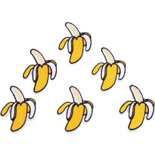 10pcs/lot DIY Clothing Repair Stickers Embroidery Banana Patch Sew On Cartoon Fruits Appliques Handmade Patchwork Craft for Jean