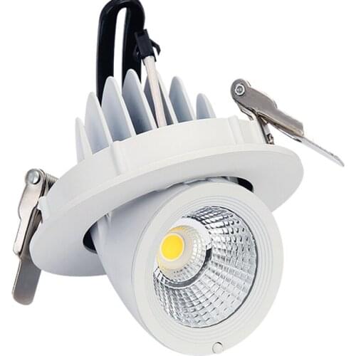 10W 15W 25W 30W COB LED Downlight Trunk Shape 360 Degree Adjustable Spot Light Recessed Ceiling LED Indoor Light AC110V 220V