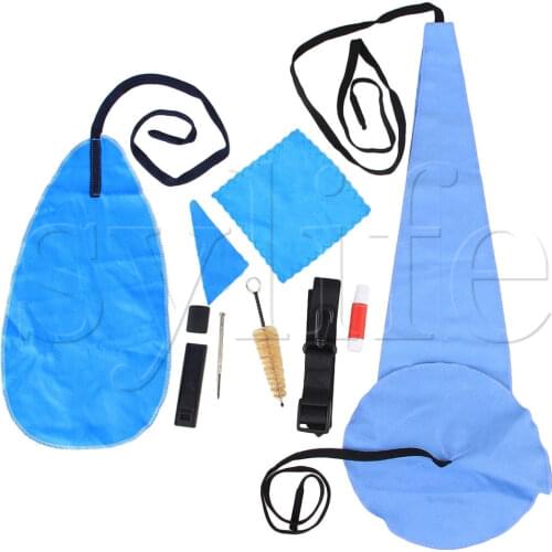 10 x Portable Cork Grease Brush Cloth Saxophone Cleaning Maintenance Kit