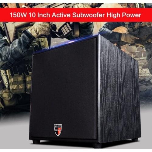 150W High Power 10 Inch Active Subwoofer Speaker Subwoofer Home Theater Computer TV HiFi Speaker Independent Adjustment 60-180Hz