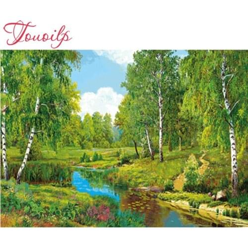 5D Diy Diamond Painting Green woods tree,Stitch Cross,full Diamond Embroidery Rhinestones 5d Diamond Mosaic Stickers Home decor