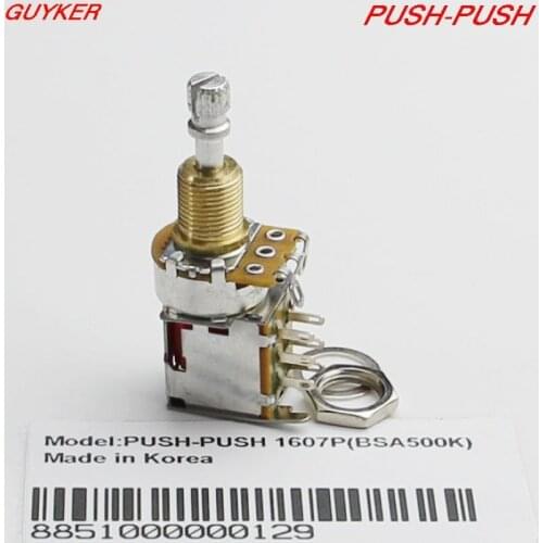 500K Push-Push Audio Taper Potentiometer Mini Pot - Custom Wiring Projects