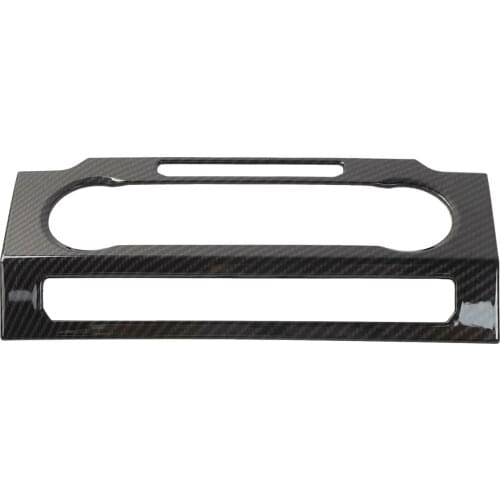 Carbon Fiber Central Control Volume Panel Decorative Trim for Ford F150 2015