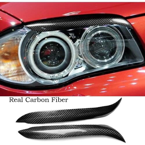 Real Carbon fiber Headlight Eyelids eyebrow Cover For BMW E81 E82 E87/88 128i 2004-11