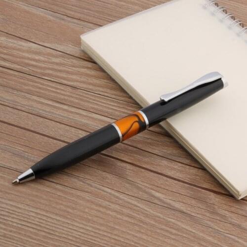 Black and Silver STUDENT PEN piece Acrylic classical Ballpoint Pen