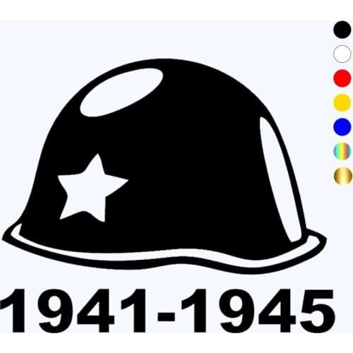 CK3059# Helmet 1941-1945 funny car sticker vinyl decal silver/black car auto stickers for car bumper window