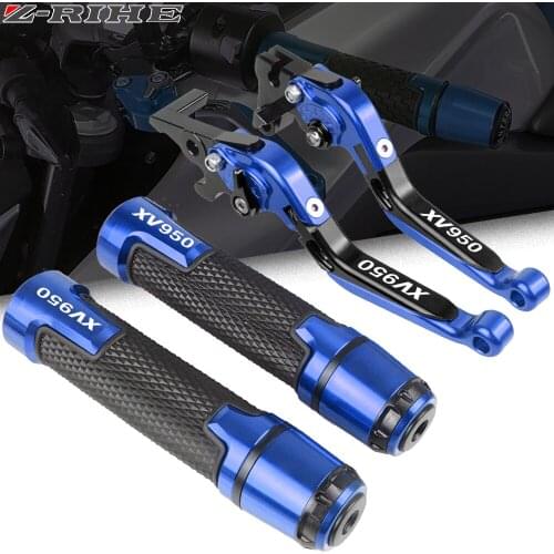For Yamaha XV 950 XV950 RACER 2016-2018 2017 CNC Motorcycle Accessories Adjustable Folding Brake Clutch Lever Handle Grips End
