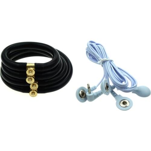 Electro Shock Sex Toys For Men Gay Silicone Penis Ring Stimulate Masturbators Electrical Conductive Adult Product