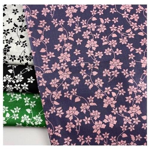 Cotton printed fabric spring and summer clothing new thin Cherry Blossom dress fabric