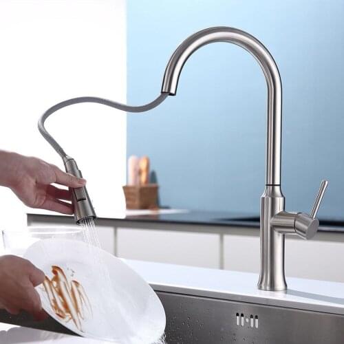 Brass Touch Sensor Control Kitchen Faucet Matte Black/Brushed Hot & Cold Sink Water Mixer Rotatable Tap