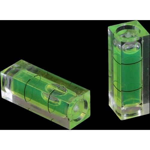 2Pcs 10*10*29 Mm rectangular cube spirit level bubble measuring level ruler detector tool